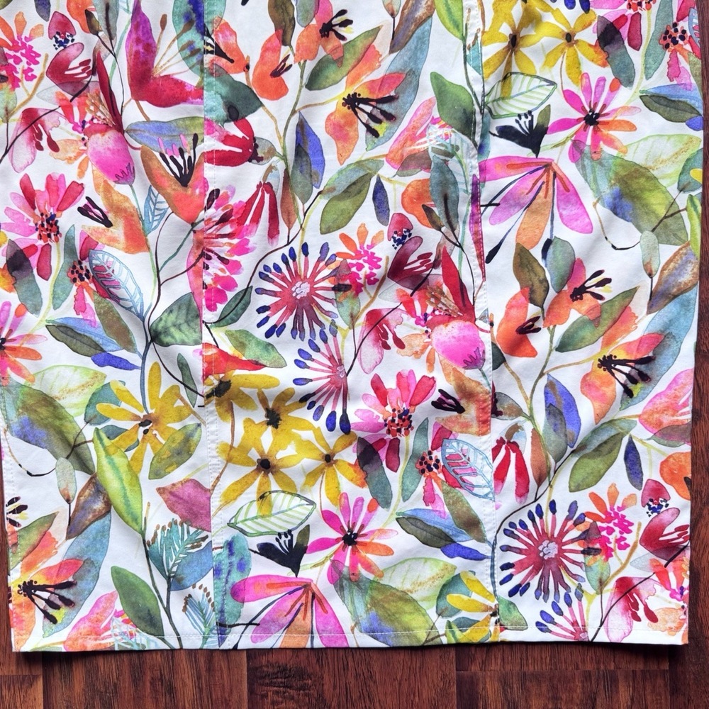 Rip Skirt Hawaii Wrap Skirt XL Length 3 Wildflower‎ Watercolor Pockets Swim - Picture 15 of 16